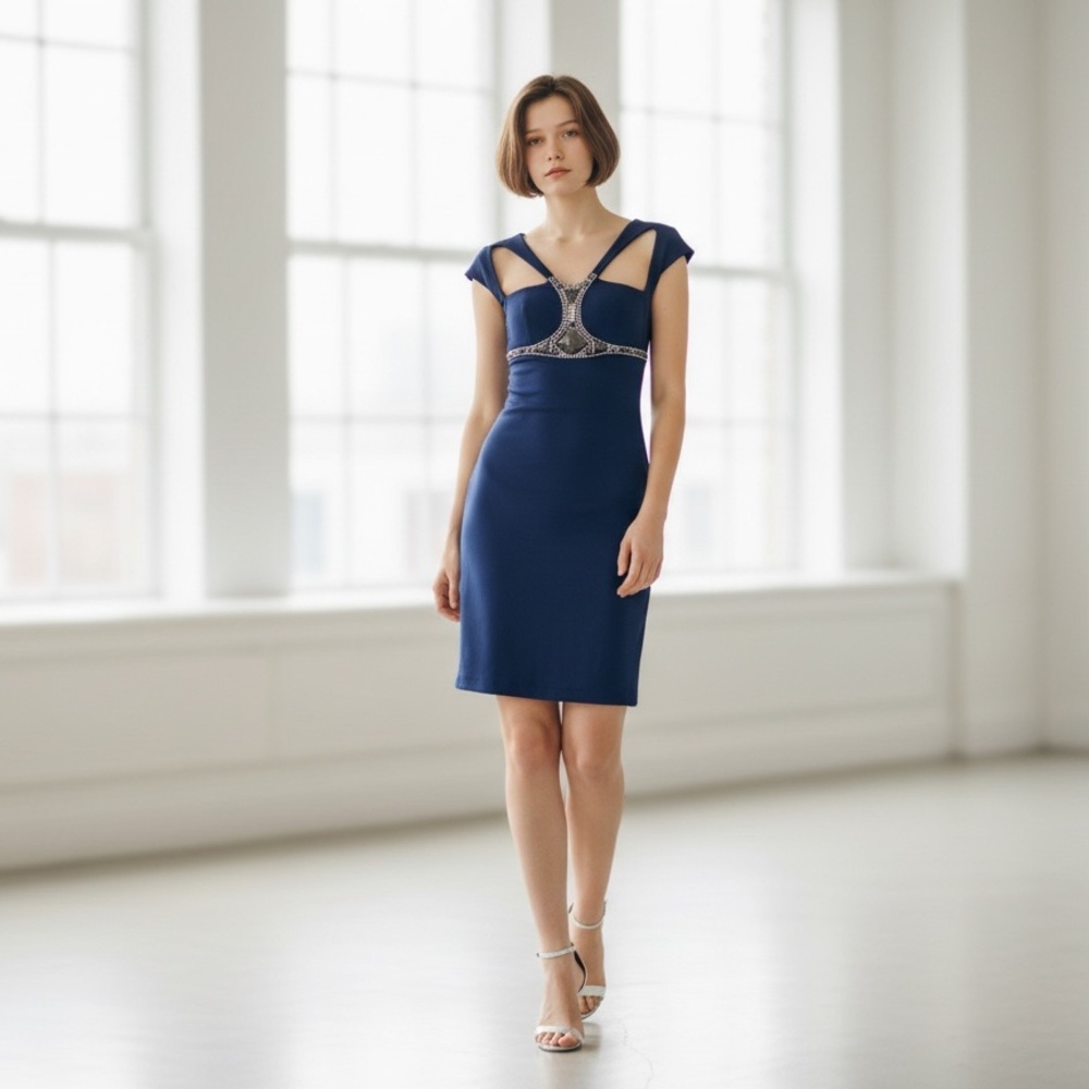 SKY Cocktail Dress Navy Blue Size L